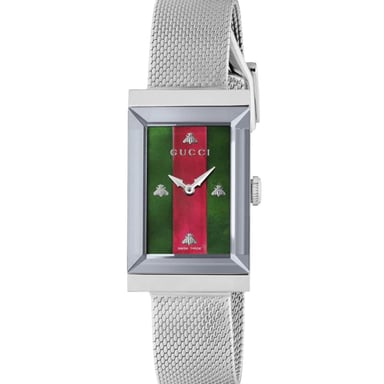 Gucci G-frame dameshorloge YA147401 - Elegant zilver horloge