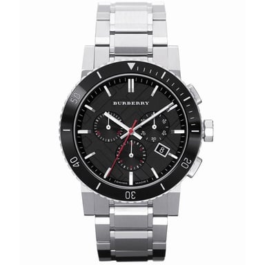 Burberry BU9380 Men's 42mm Chronograph Watch - The City Silver