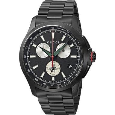 Gucci YA126268 G-Timeless Men's Chronograph Watch in Black