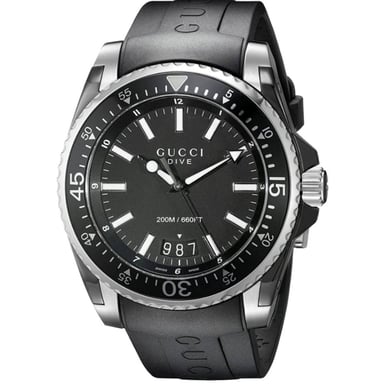 Gucci Dive herenhorloge zwart YA136204 - Stijlvol en duurzaam uurwerk