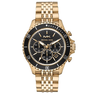 Stylish Michael Kors MK8726 Men's Watch with Black Dial and Gold Tone Finish