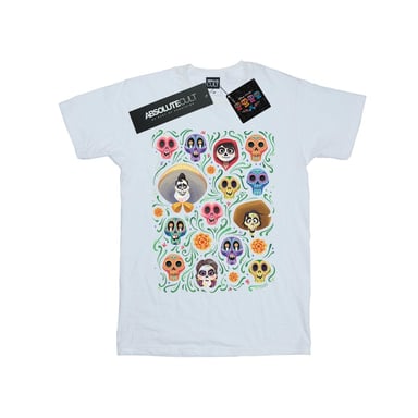 Disney Mens Coco Heads Pattern T-Shirt (White)
