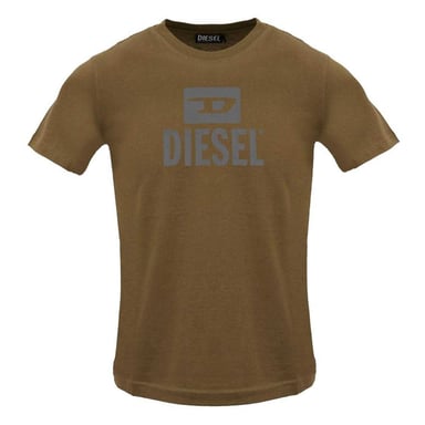 Diesel Mens Monotone Logo T-Shirt (Brown)