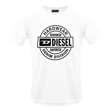 Diesel Mens Hardware Circle Logo T-Shirt (White)