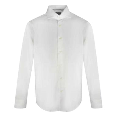 Aquascutum Mens Plain Long-Sleeved Shirt (White)