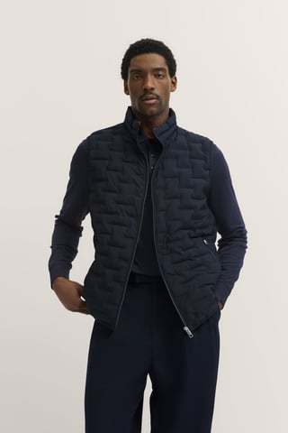Bugatti Herren Weste mit Stehkragen