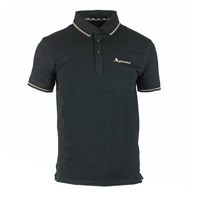 Aquascutum Unisex Adult Logo Polo Shirt (Black)