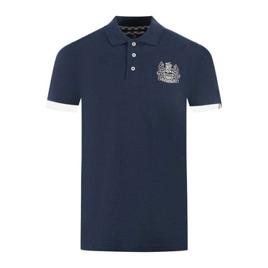 Aquascutum Unisex Adult Branded Collar Polo Shirt (Navy)