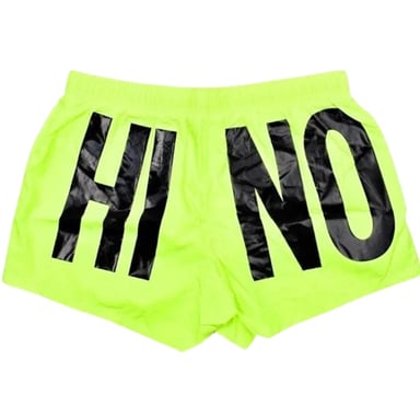 Moschino Mens Logo Polyester Swim Shorts (Yellow)