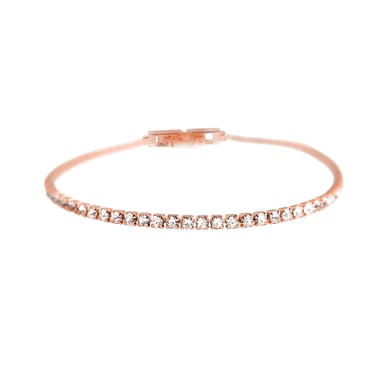 Luxenter Brilliant Zirconia bracelet finished in 18K rose gold - Kayla