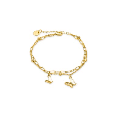 Luxenter armband i glänsande zirconia, avslutat i 18K gult guld - Tiek