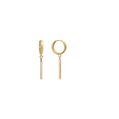 Luxenter Brilliant Zirconia earrings finished in 18k yellow gold - Remin