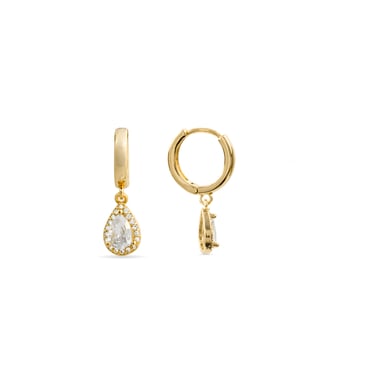 Luxenter 18k yellow gold plated brilliant cubic zirconia earrings - Hade