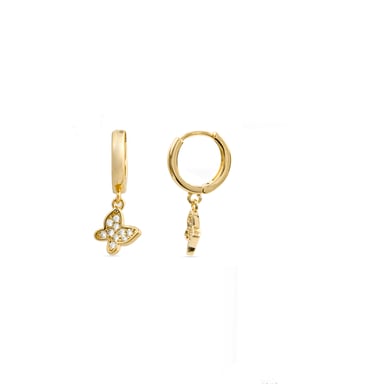 Luxenter 18k yellow gold finished sparkling zirconia earrings - Kaduro