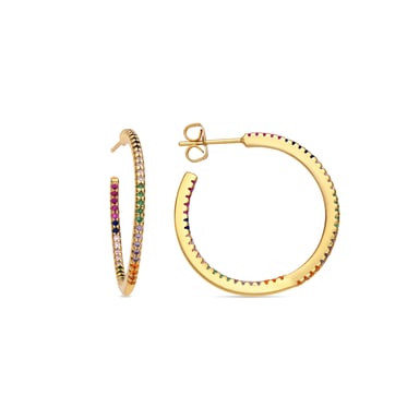 Luxenter Earrings with Shiny Zirconia 18k gold finish - Firmou