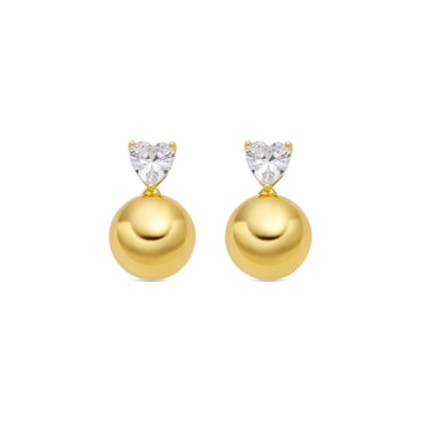 Luxenter Earrings with Shiny Zirconia 18k gold finish - Miora