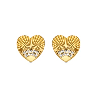 Luxenter Earrings with Shiny Zirconia 18k gold finish - Kripo