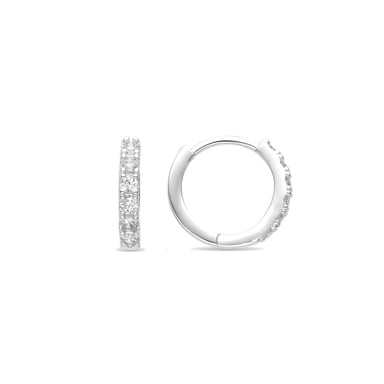 Luxenter Earrings with Shiny Zirconia silver finish - Ulgel