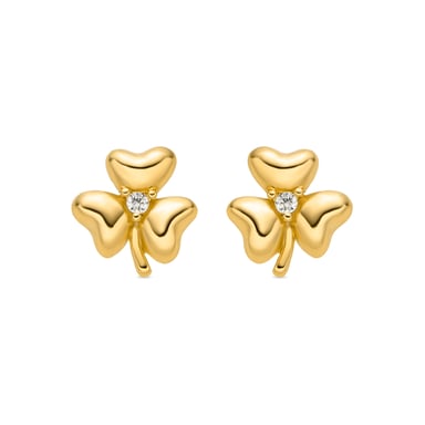 Luxenter Earrings with Shiny Zirconia 18k gold finish - Furne