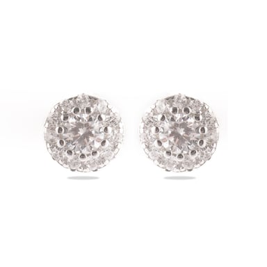 Luxenter Sterling Silver 925 Earrings with Rhodium Plated Brilliant Zirconia - Thib