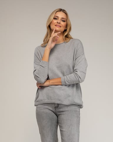 Loose fine-knit sweater