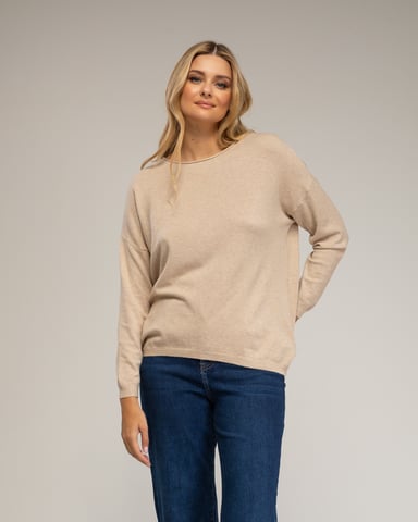 Loose fine-knit sweater