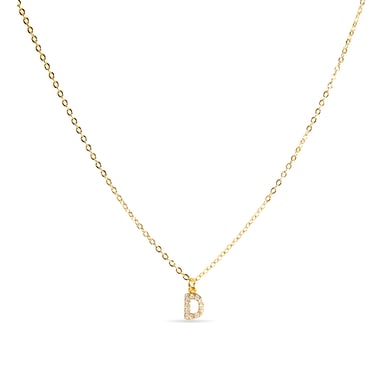 Luxenter Necklace with Shiny Zirconia 18k gold finish - Alphabet
