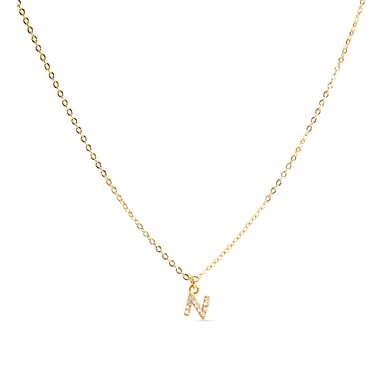 Luxenter Necklace with Shiny Zirconia 18k gold finish - Alphabet