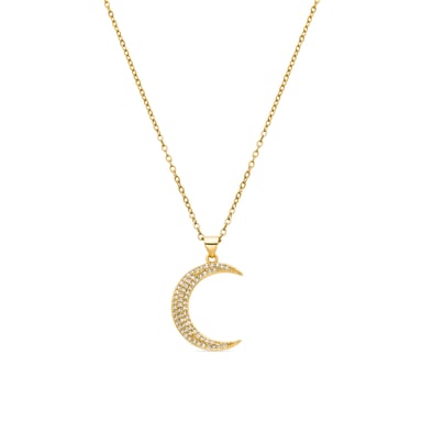 Luxenter Halsband med Glänsande Zirkonia 18K guldfinish - Deoko