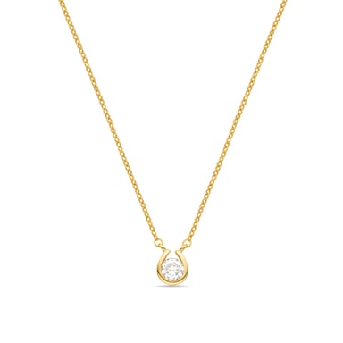 Luxenter Brilliant Zirconia necklace finished in 18K yellow gold - Ceol