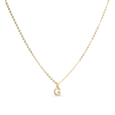 Luxenter Necklace with Shiny Zirconia 18k gold finish - Alphabet