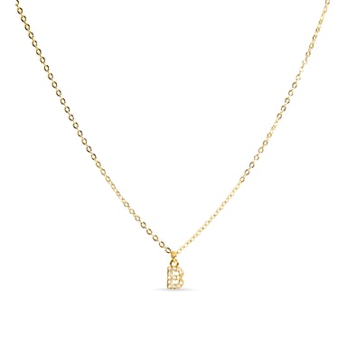 Luxenter Necklace with Shiny Zirconia 18k gold finish - Alphabet