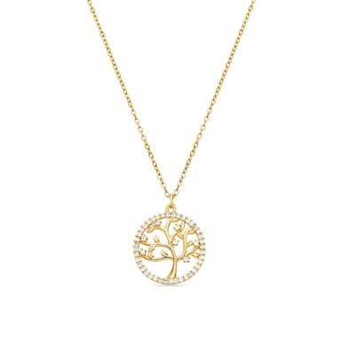 Luxenterhalsband med glänsande zirkonia 18K guldfinish - Gorbou