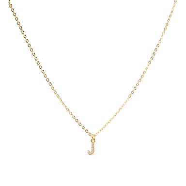 Luxenter Necklace with Shiny Zirconia 18k gold finish - Alphabet
