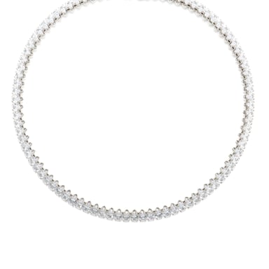 Luxenter Necklace with Shiny Zirconia silver finish - Comega
