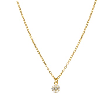 Luxenter necklace in 925 sterling silver and brilliant zirconia finished in 18k yellow gold - Oris