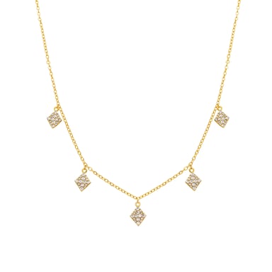 Luxenter necklace with shiny 18k gold finish zirconia - Tingi