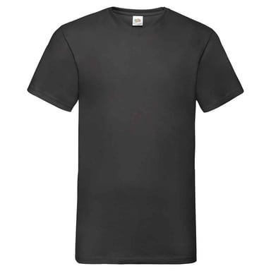 Fruit of the Loom Unisex Adult Valueweight V Neck T-Shirt (Black)