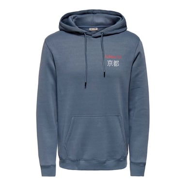 Only & Sons Hoodies Keane Hoodie  Blue