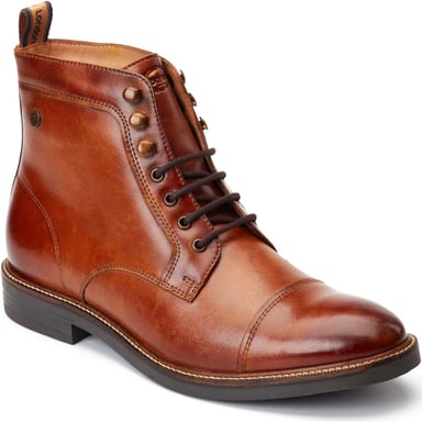Base London Plymouth Läder Herr Burnt Tan Ankelskor