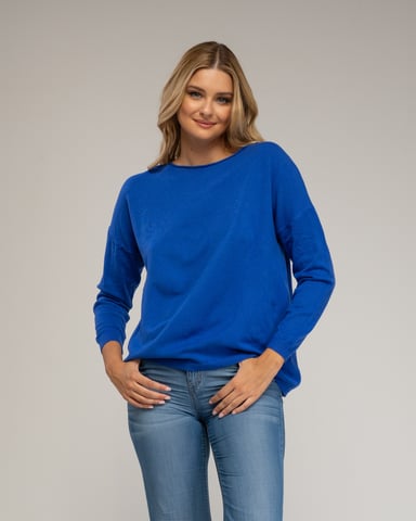 Loose fine-knit sweater
