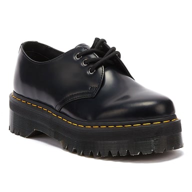 Dr. Martens 1461 Quad Smooth Leather Womens Shoes - (Black)