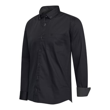 Cappuccino Italia Overhemden Stretch Overhemd Ancona Black