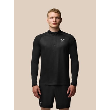 Castore Adapt 1/4 Zip Topp i Polyester för Herrar - Svart Aktivkläder T-shirts