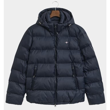 Active Cloud Long Sleeve Logo Detail Regular Fit Puffer Jacket in Navy