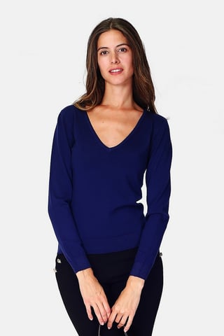GB - William de Faye - V-neck BLEU NUIT