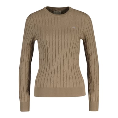 Gant Stretch Cotton Cable C-Neck Knitted Jumper