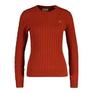 Gant Stretch Cotton Cable C-Neck Knitted Jumper