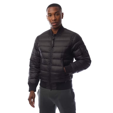 Men's C.P. Company D.D. Shell Bomber Down Jacket in Black