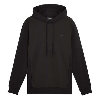 Lyle & Scott Mens Hybrid Softshell Pull Over Hoodie (Black)